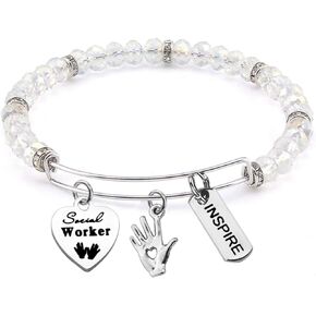 LQRI Social Worker Gift MSW Graduate Gift Social Worker Bracelet Appreciation Gift Social Worker Class of 2024 Graduates Gift