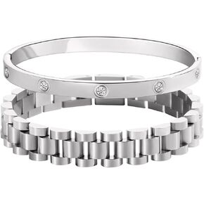 أساور ذهبية للنساء أساور ذهبية قابلة للتكديس للنساء أساور تنس سوار مكعب زركونيا مجوهرات مطلية بالذهب عيار 18 قيراط للهدايا لمحبي الصديقة والزوجة والأم والأخت وهدايا عيد الأم وعيد الحب وعيد الميلاد والزفاف in Kuwait