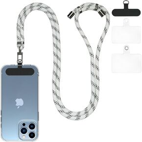 LOHASIC Design for Universal Cell Phone Lanyard, Adjustable Crossbody Phone Rope,31.5 Inch/0.8 Meter Terylene Phone Neck Strap for Most Smartphones-Black…