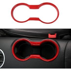 RT-TCZ Carbon Fiber Cup Holder Cover Frame Trim Interior Accessories Compatible with Ford Mustang 2015-2023