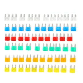 Fafeicy 60Pcs Car Fuses, Blade Type Car Fuses Mini Car Fuses Mini Palstic Silver Blade Type Car Interior Parts for Auto Protection