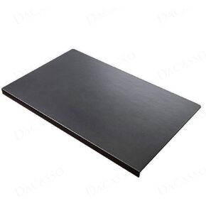 Dacasso 30" x 19" Classic Black Leather Luxury Desk Pad Blotter w/Fixation Lip - Executive Desk Surface Protector & Essential Office Decor