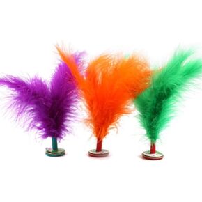 2Pcs Feather Chinese Kick Shuttlecock Kids Toy Sport Exercise Sporting Goods Competition Flower Shuttlecock Random Color