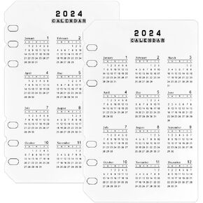 2 ورقة 2024 فواصل الموثق التقويم a6 إدراج الموثق PP متجمد شفاف a6 إدراج مخطط 6 حفرة البلاستيك الموثق مقسم فواصل مؤشر دفتر الملاحظات in Kuwait