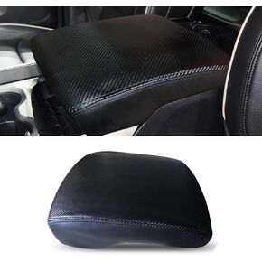 غطاء مسند ذراع وحدة التحكم المركزية التلقائي لـ Dodge Ram 1500 2500 3500 2018 2019 2020 2021 2022 2023 ملحقات، واقي غطاء مسند الذراع من جلد البولي يوريثان من ألياف الكربون (مقعد الدلو فقط) in Kuwait