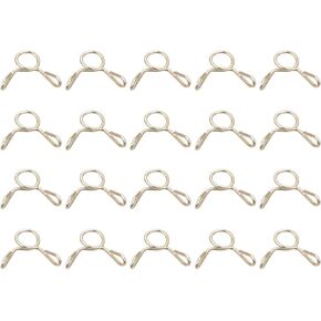 uxcell Fuel Line Hose Clips, 100pcs 4mm ID Fit 5-5.5mm OD Hose 65Mn Steel Water Pipe Air Tubing Spring Hose Clamps for Motorcycle Scooter