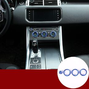 YIWANG Aluminum Alloy Car Interior Decorations Audio and Air Conditioning Knobs Trim for Land Rover Range Rover Sport 2014-2017,Vogue Autobiography 2013-2017 Accessories (Red)