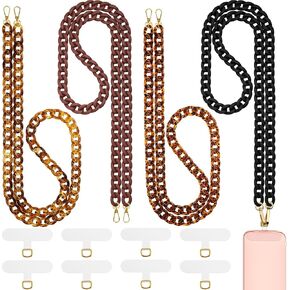 Bememo 4 Pieces Universal Cell Phone Strap Crossbody Phone Lanyard Adjustable Neck Phone Chain Anti Theft Phone Charm with 8 Tether Tabs for Most Phones, 59 Inch, 4 Colors in Saudi Arabia