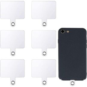 SAVITA 6pcs Cell Phone Tether Tabs, Transparent Crossbody Phone Strap Tether Tabs Multifuctional Phone Lanyard Patch Pad for Most Smartphones