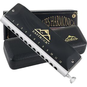 EASTROCK Chromatic Harmonica, 12-Hole 48 Tones Harmonica Chromatic Mouth Organ C Key Harmonica for Adults, Chromatic Harmonica for Beginners and Students