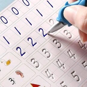 CosyCorner Magical Handwriting Workbooks Handwriting Practice Magic Copybook, Handwriting Aid Magic Pen Reusable Copybook Grooves Template Design for Children (2)