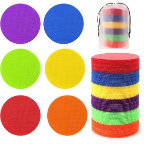 24 قطعة من بقع السجاد المنقطة للفصل الدراسي، علامات نقطة السجاد مع التصاق بخطاف وحلقة، نقاط أرضية دوائر السجاد الملونة، مثالية لرياض الأطفال والمدرسة in Kuwait