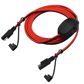 PNGKNYOCN SAE كابل محول عكسي قطبي مع مفتاح 16AWG 2Pin SAE إلى SAE سلك تسخير توصيل سريع/فصل موصل SAE مع غطاء غبار (2M)