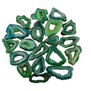 SGM Shop™ 100 Cts (3 to 5 Pcs) Natural Bio Chrysoprase Cabochon Loose Gemstone Flat Back Mix A+ Quality For Jewelry Making, Crafts & DIY, Wedding Gift, Healing Chakra, Wire Wrapping Crystals