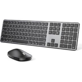 Bluetooth Keyboard and Mouse for Mac, OMOTON Wireless Multi-Device Keyboard with Numeric Keypad, Keyboard and Mouse Combo, for MacBook Pro/Air, iMac, iMac Pro, Mac Mini, Mac Pro
