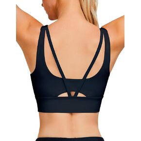 Blooming Jelly Womens Supportive Sports Bras CRZ Yoga Sports Bra Cut Out Back Running Bra with Removable Pad 2024