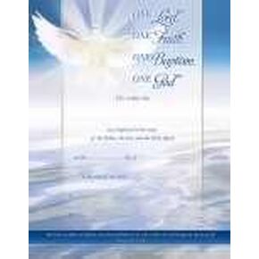 Certificate - Baptism - One Lord One Faith (Full Color - Coated Stock 8 1/2x11) (Pack Of 6)