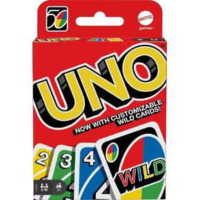 Mattel Games UNO Card Game, Multi, 8 x 3-3/4 x 81/100 in (42003)