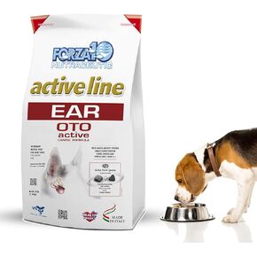 Forza10 Active Line OTO Ear Dog Food، طعام الكلاب الجاف للأسماك لعلاج عدوى أذن الكلاب وآذان صحية للكلاب البالغة (18 رطلاً) in Kuwait
