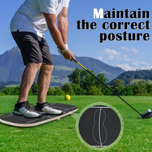Golf Balance Board Golf Swing Training Aid to Shift Weight Increase Consistency Swing Speed Trainer Gravity Transfer Golf Swing Plate for Beginners Correct Swing Sequence Tempo in Saudi Arabia
