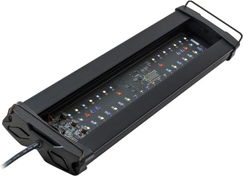 Aquatic Life HM Electronics Edge Freshwater Wireless LED حوض السمك الإضاءة مع وحدة إضاءة ملونة كاملة الطيف 24 بوصة شريط أضواء ذكية يمكن التحكم فيها لاسلكيًا in Kuwait