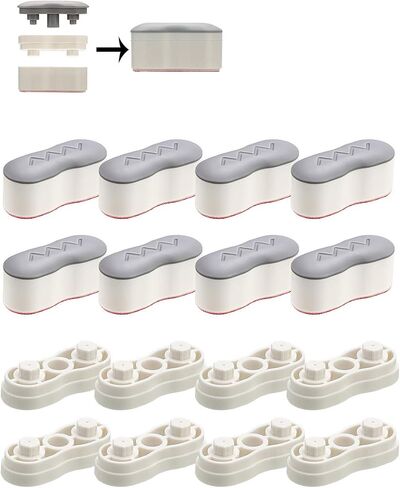 Bidet Bumper, 4PCS Height-increasing Pads, Universal Seat Bumper Kit with Strong Adhesive, Replacement Bumpers for Toilet Seat in Saudi Arabia