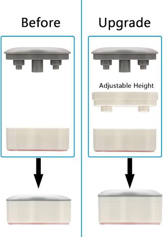 Bidet Bumper, 4PCS Height-increasing Pads, Universal Seat Bumper Kit with Strong Adhesive, Replacement Bumpers for Toilet Seat in Saudi Arabia