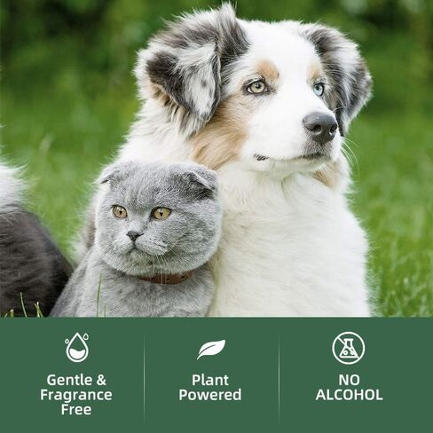 Dog Paw Cleaner | Natural Pet Paw Cleaner for Dogs and Cats | No-Rinse Waterless Shampoo Foam Paw Cleanser with Silicone Scrubber and Microfiber Towel | S, M, L, XL Size| 6.8oz. in Saudi Arabia