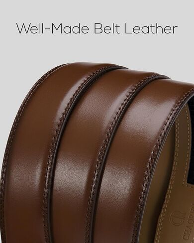 أحزمة CHAOREN بسقاطة للرجال - حزام أسود للرجال 1 3/8 بوصة للفستان الكاجوال - حزام صغير قابل للتعديل يناسب كل مكان in Kuwait