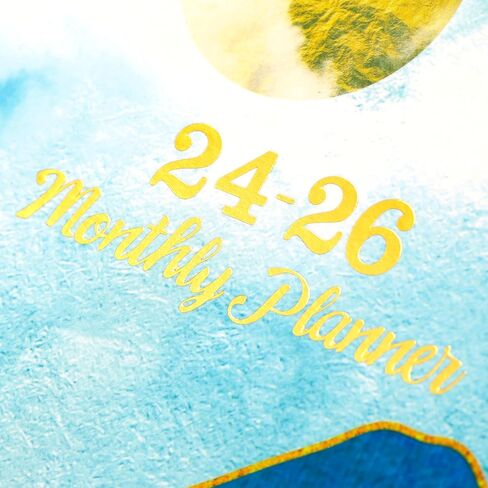 المخطط الشهري 2024-2026 - يوليو. 2024 - يونيو. 2026، مخطط شهري 2024-2026، 9 × 11 بوصة، مخطط شهري لمدة عامين مع غطاء مرن، مثالي لتنظيم الحياة in Kuwait