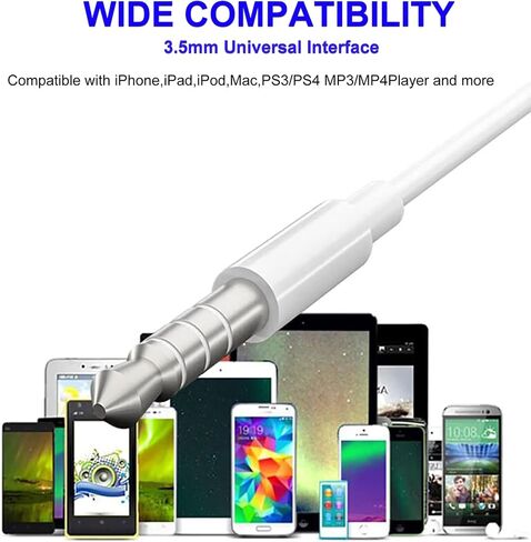 6Pack Wired Earbuds Headphones, Earphones with Heavy Bass Stereo Noise Blocking, Microphone, Compatible with iPhone, Android Phones, Laptops, Computers, iPad or Any Device with 3.5mm Interface in Saudi Arabia