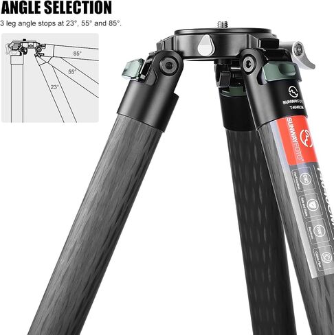 SUNWAYFOTO T4040CM Heavy Duty Carbon Fiber Tripod for Video Camera and Shooting, 4 Sections, 88lb(40kg) Load in Saudi Arabia
