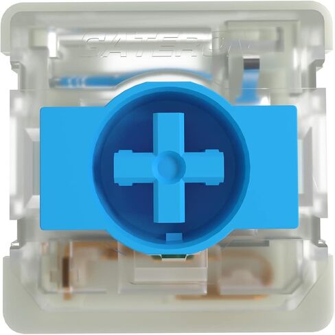 GATERON KS-33 Low Profile 2.0 Switches Shaft 3 Pin Factory Pre-lubed for MX Mechanical Keyboard White Bottom Housing 35pcs (Blue) in Saudi Arabia