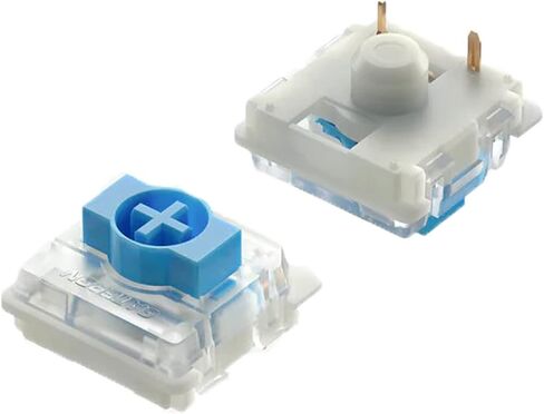 GATERON KS-33 Low Profile 2.0 Switches Shaft 3 Pin Factory Pre-lubed for MX Mechanical Keyboard White Bottom Housing 35pcs (Blue) in Saudi Arabia