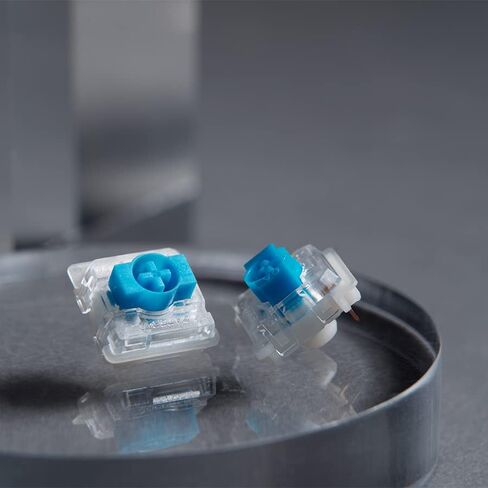 GATERON KS-33 Low Profile 2.0 Switches Shaft 3 Pin Factory Pre-lubed for MX Mechanical Keyboard White Bottom Housing 35pcs (Blue) in Saudi Arabia