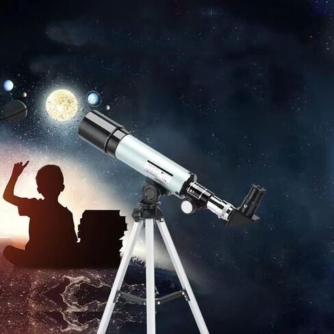 تلسكوب السفر المنكسر المحمول، للبالغين وعلماء الفلك المبتدئين، تلسكوب فلكي عالي الوضوح وعالي الطاقة 90 مرة على مستوى الدخول in Kuwait