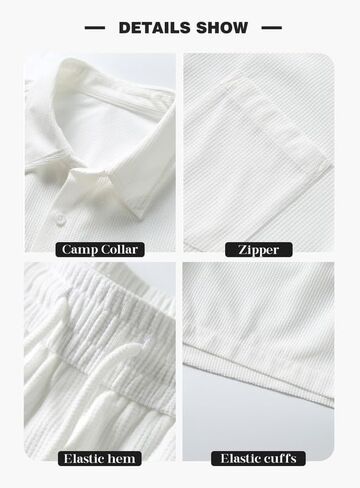 JMIERR Men's 2 Piece Outfits Casual Button Down Short Sleeve Shirts Shorts Summer Beach Sets in Saudi Arabia