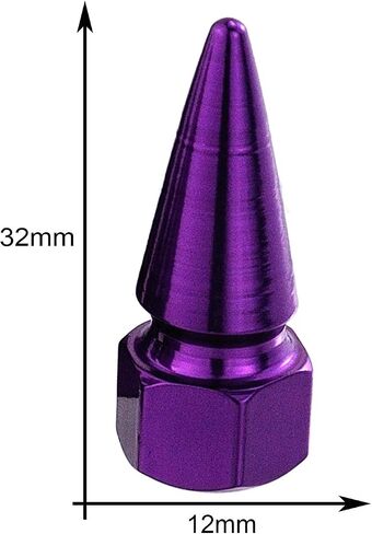 أغطية صمامات Lunsom Spike لإطارات الهواء وغطاء حافة حافة ملحقات الألومنيوم تناسب معظم المركبات والشاحنات والدراجات النارية (4 قطع فضية) in Saudi Arabia