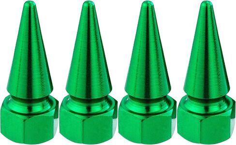 أغطية صمامات Lunsom Spike لإطارات الهواء وغطاء حافة حافة ملحقات الألومنيوم تناسب معظم المركبات والشاحنات والدراجات النارية (4 قطع فضية) in Saudi Arabia