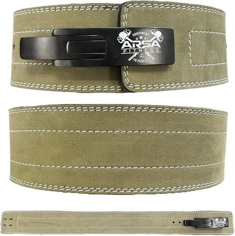 Weightlifting Adjustable Lever Belt for Men & Women Real Suede Hide Leather for Powerlifting Back Support Workout Deadlifts Squats 10MM Thickness 4" Width in Saudi Arabia