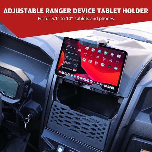 HAKA TOUGH Tablet Holder&Under Dash Net for KRX 1000, Electric Device Phone Ipad GPS Storage Mounts, Dashboard Mesh Plate for Kawasaki Teryx KRX 1000 2020-2023 Accessories,Replace OEM#99994-1340 in Kuwait