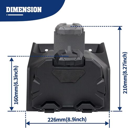 جهاز إلكتروني متوافق مع 2018-2024 Polaris Ranger XP 1000 Crew Diesel Accessories جهاز إلكتروني للهاتف اللوحي GPS حامل مع صندوق تخزين منظم in Kuwait