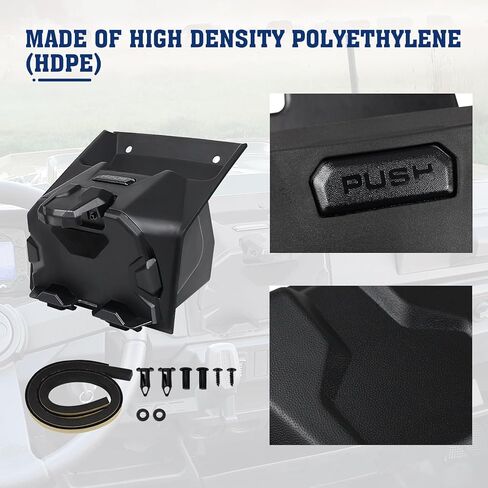 جهاز إلكتروني متوافق مع 2018-2024 Polaris Ranger XP 1000 Crew Diesel Accessories جهاز إلكتروني للهاتف اللوحي GPS حامل مع صندوق تخزين منظم in Kuwait