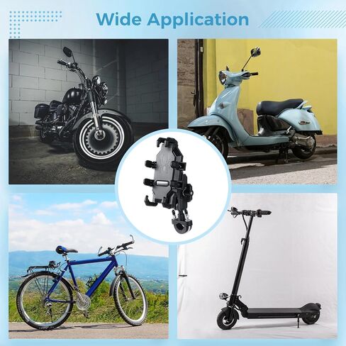 Aluminum Motorcycle Bike Phone Mount, Anti-Shake Motorcycle Phone Holder with Vibration Dampeners, Adjustable Handlebar Cellphone Bracket for Bikes, Scooters, Fit 4.7-7.2" Phones in Kuwait