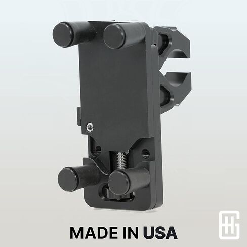 Perfect Squeeze Motorcycle Phone Mount and Handlebar Clamp Bundle | Industrial Off-Road Dirt Bike Phone Mount | All Metal CNC Machined | 90 lbs of Clamping Force | Made in The USA in Saudi Arabia