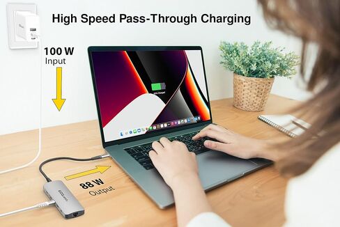 EZQuest USB C Hub Docking Station 8 in 1 with 4K HDMI, 1 Gbit Ethernet, 3 USB A 3.0 Ports, 1 USB-C PD/Data, SD/Micro SD for Work and Travel, Compatible with MacBook/Dell/HP/Lenovo/Laptops in Saudi Arabia