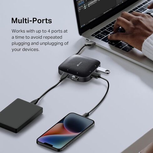 TP-Link 4-Port USB 3.0 Hub, Slim and Compact USB Splitter with Foldable Cord Design, USB hub for laptop, PC, Macbook, Mac Mini, XPS, Surface Pro, Chromebook, Flash Drive, Mobile HDD and More(UH400) in Saudi Arabia