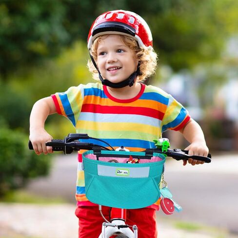 RAYMACE Kids Bike Basket,Children's Bike Basket Front,Waterproof Bicycle Basket Handlebar Bag for Girls,Boys Toddlers Bike or Scooter Accessories in Saudi Arabia