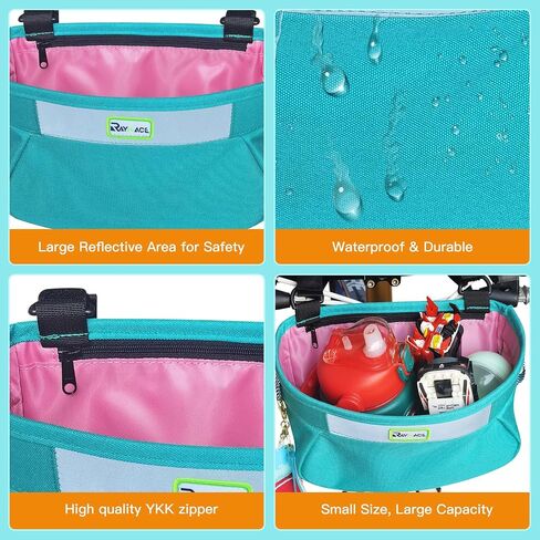 RAYMACE Kids Bike Basket,Children's Bike Basket Front,Waterproof Bicycle Basket Handlebar Bag for Girls,Boys Toddlers Bike or Scooter Accessories in Saudi Arabia