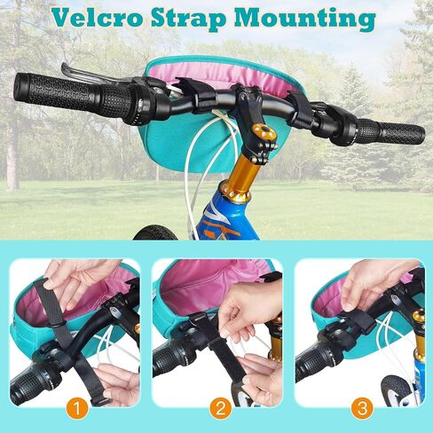 RAYMACE Kids Bike Basket,Children's Bike Basket Front,Waterproof Bicycle Basket Handlebar Bag for Girls,Boys Toddlers Bike or Scooter Accessories in Saudi Arabia